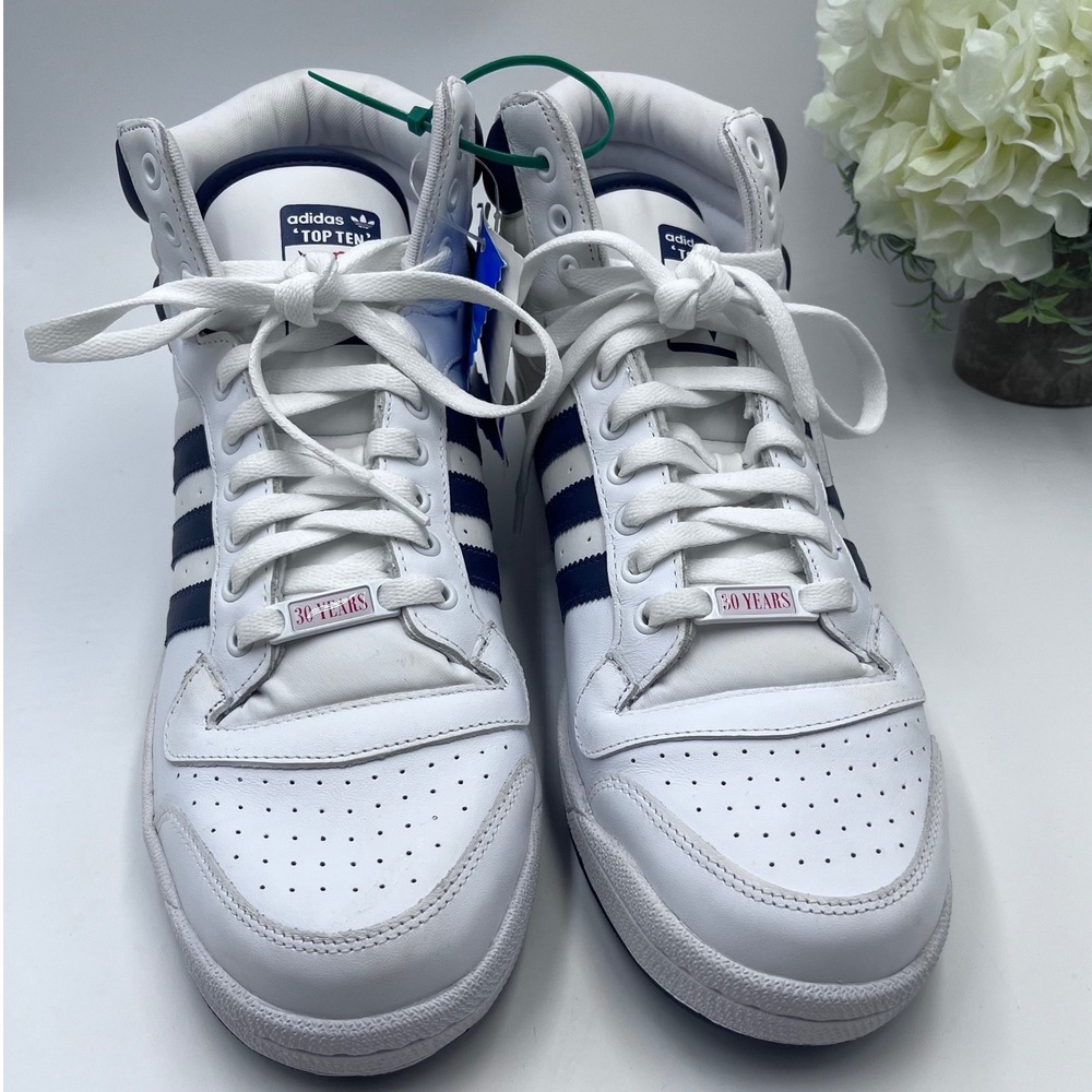 Adidas Originals Top Ten Hi 30th
Anniv White Navy Sz 15 DS NEW No Box G09836